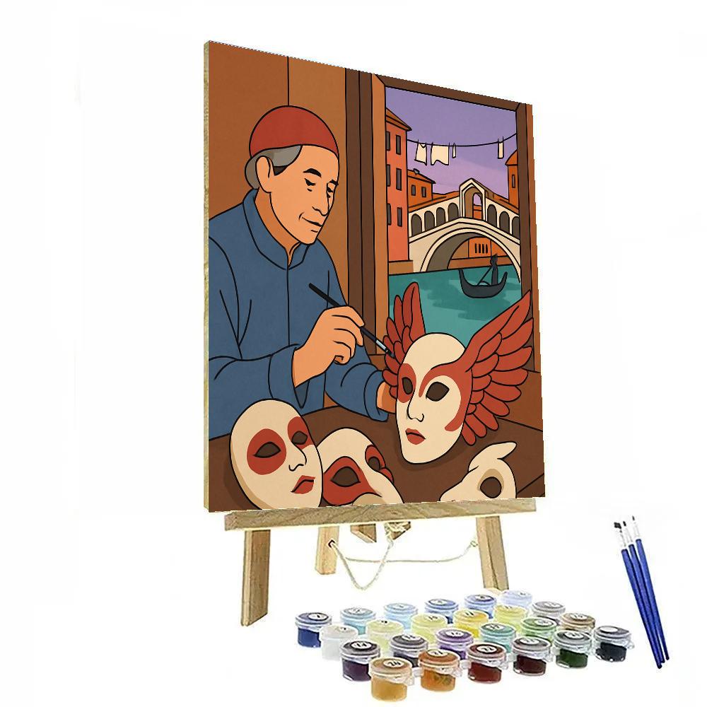 Mask Makers Workshop In Venice Light painting number kit