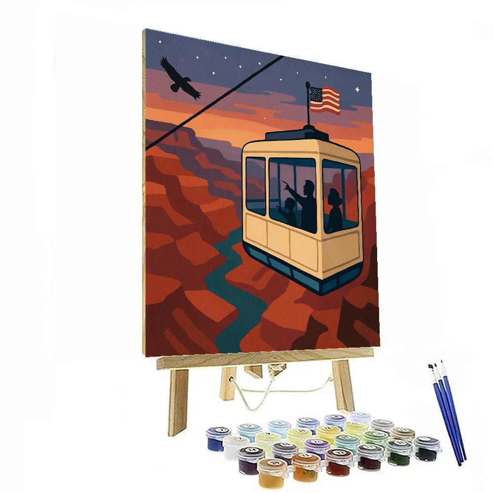 USA Stargazer Tram Over The Grand Canyon Numbered painting kits
