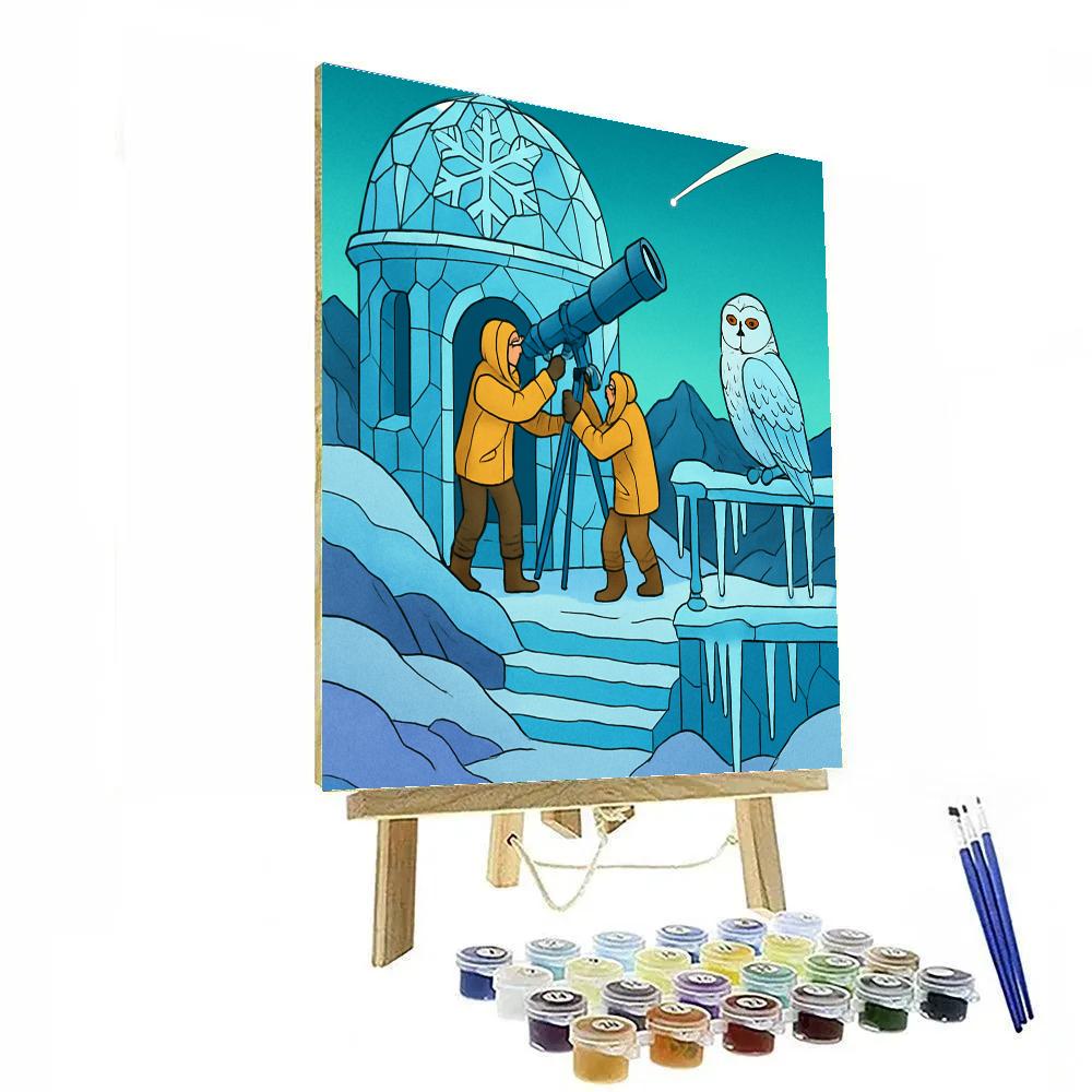 Crystal Observatory In Winter paint by color