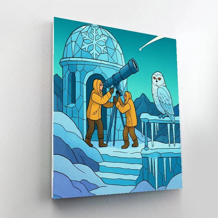 Crystal Observatory In Winter paint by color