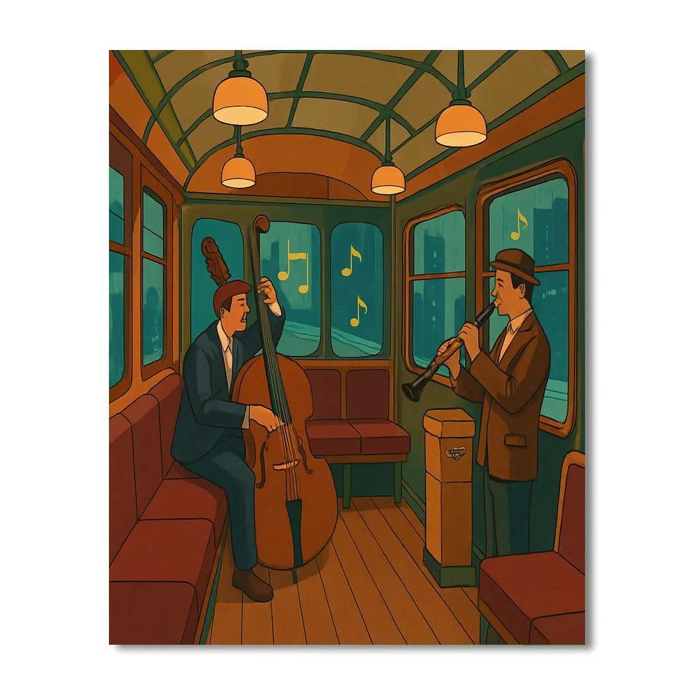 Midnight Tramway Jazz Session Painting by numbers kit