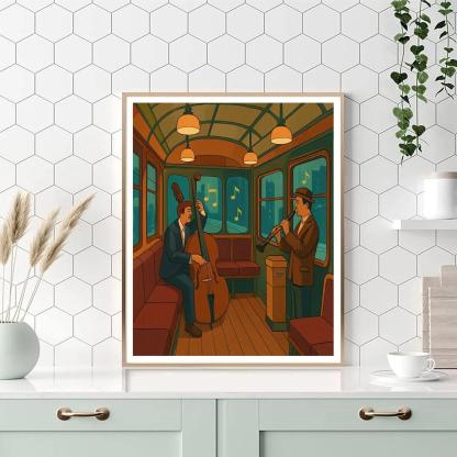 Midnight Tramway Jazz Session Painting by numbers kit