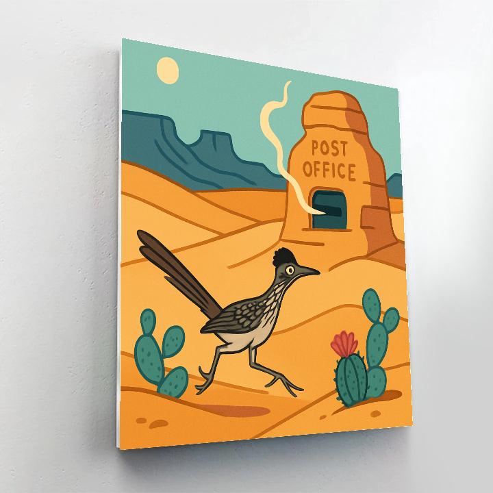 Desert Mirage Post Office paint by numbers
