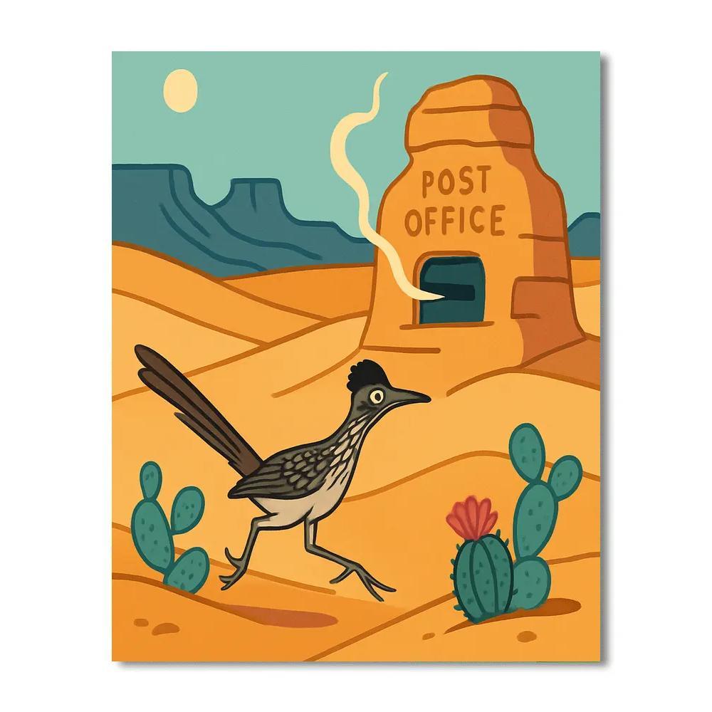 Desert Mirage Post Office paint by numbers