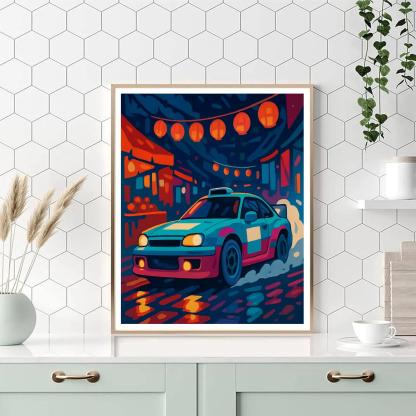 Prism Bazaar Cars Night Rally paint by color