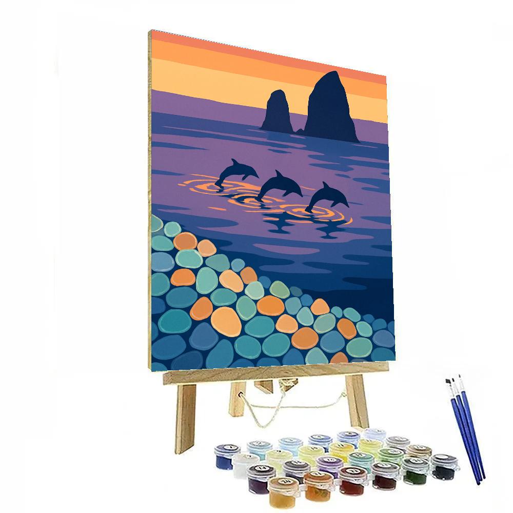 Seaglass Horizon With Ocean Light Numbered painting kits
