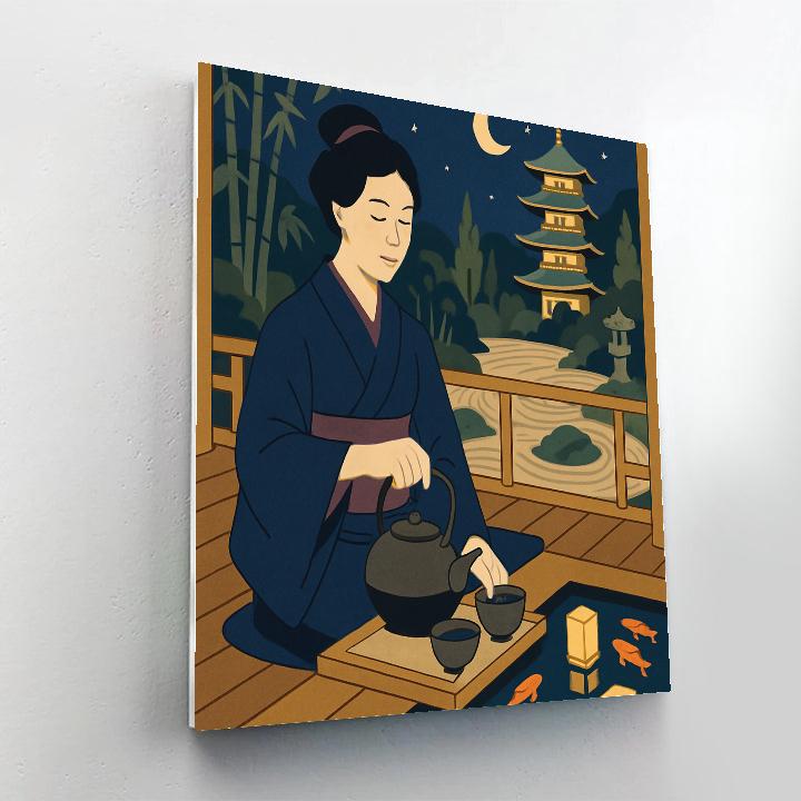 Lantern Light Over The Japan Tea Terrace DIY paint by numbers
