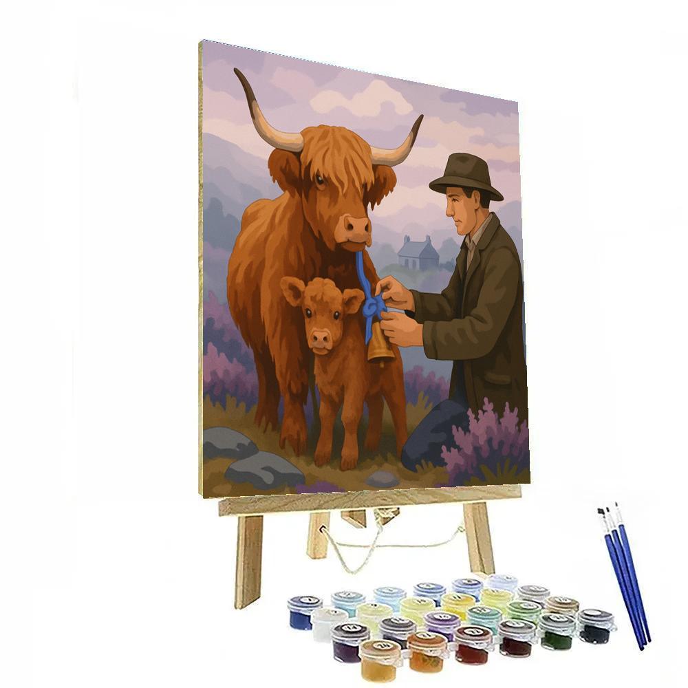 Highland Meadow With Cow Bell Choir Number painting