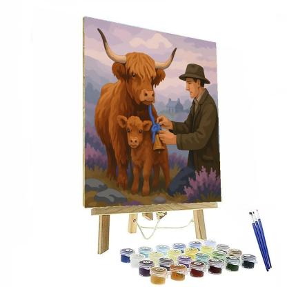 Highland Meadow With Cow Bell Choir Number painting