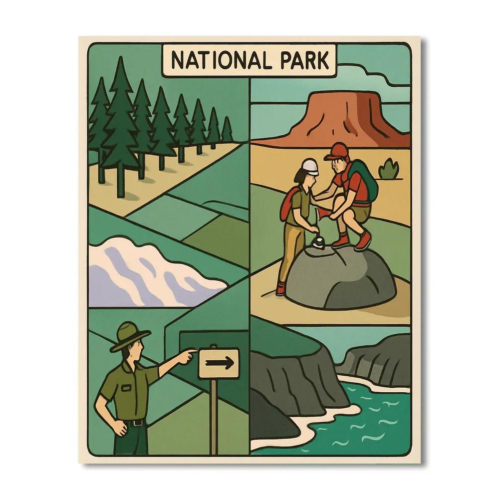 National-Quilted Parkland Panorama DIY paint by numbers
