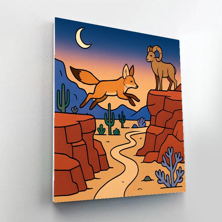 Canyon Run In Desert Light Paint by numbers art