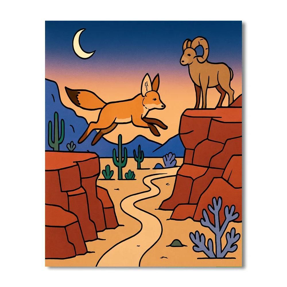 Canyon Run In Desert Light Paint by numbers art