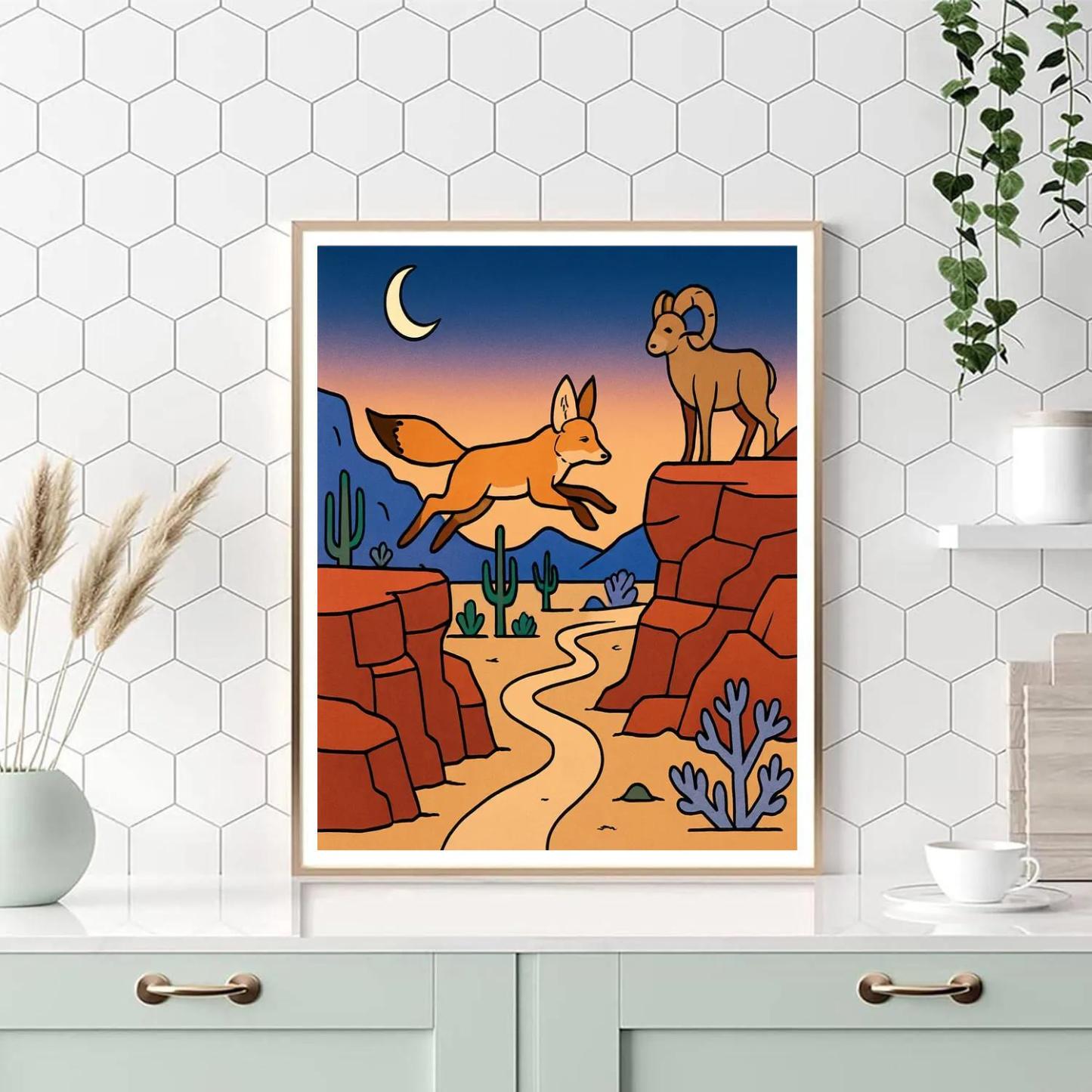 Canyon Run In Desert Light Paint by numbers art