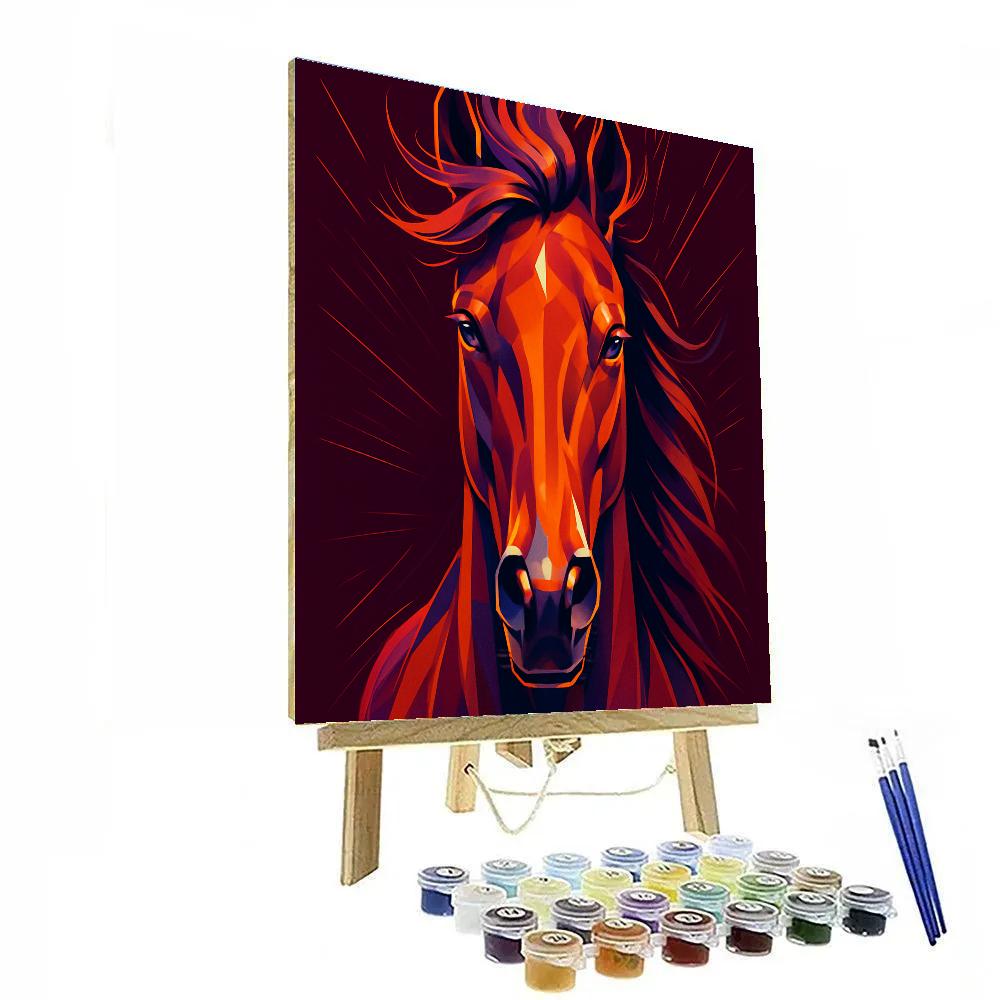 Sunset Chrome Stallion Paint by numbers kits