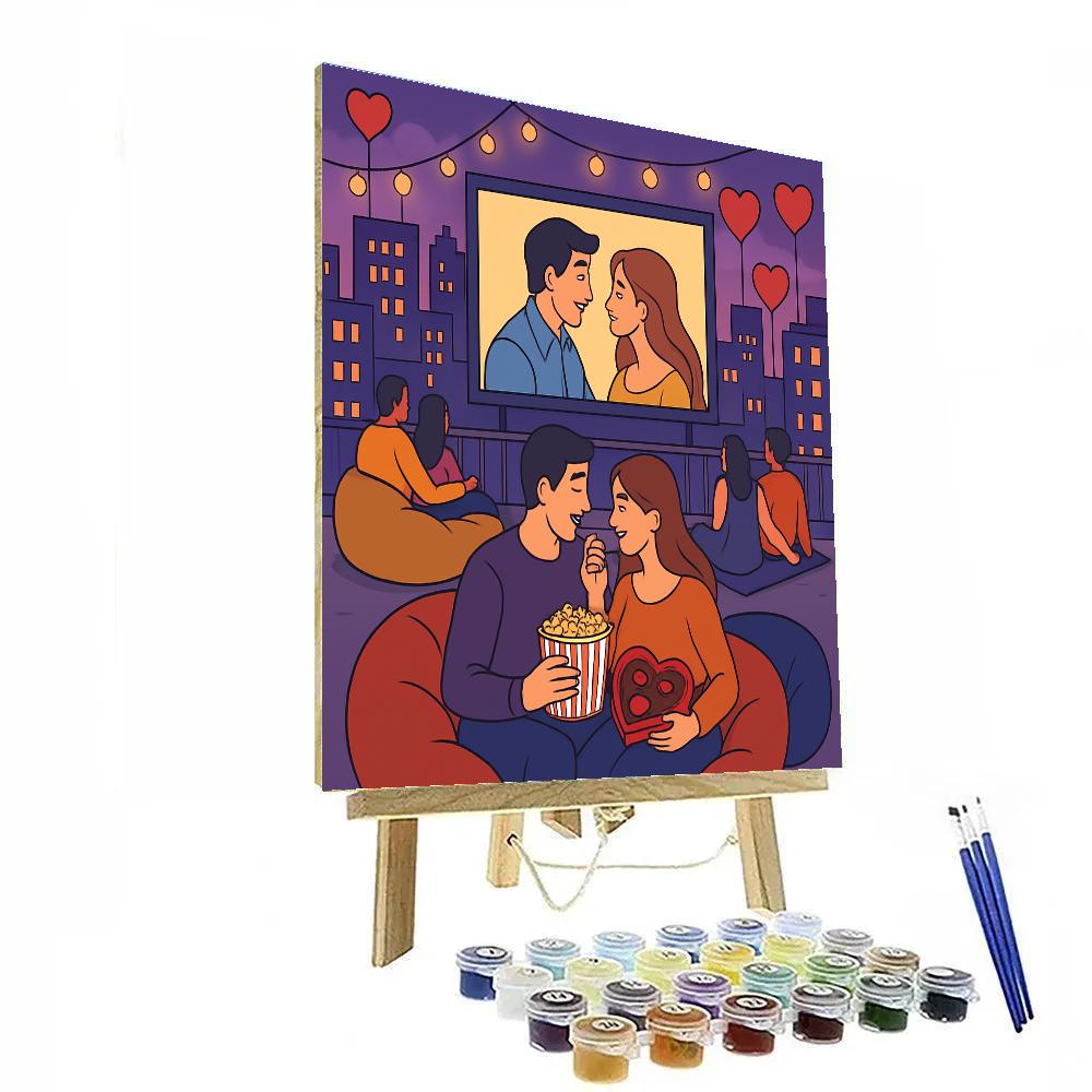 Rooftop Cinema Valentines Day Edition paint by number