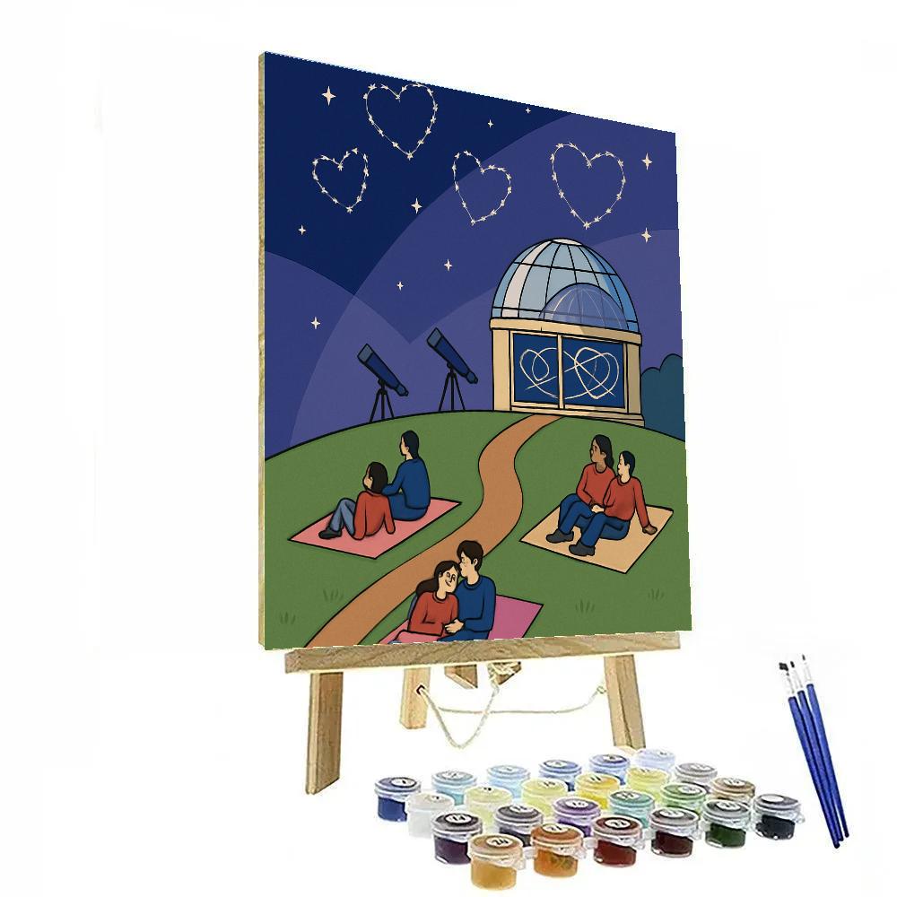 Star Observatory Valentines Day Stargazing paint by numbers