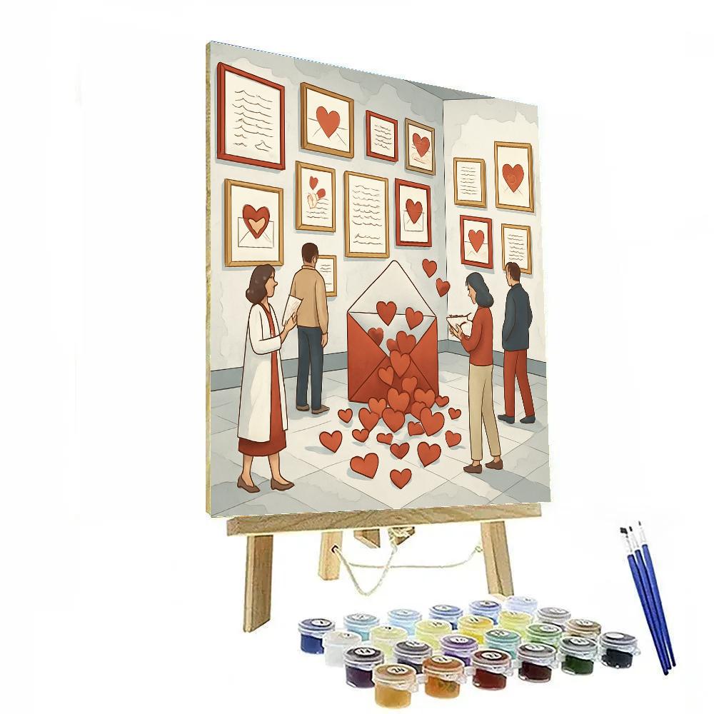 Gallery Of Love Letters Valentines Day Exhibition paint by color