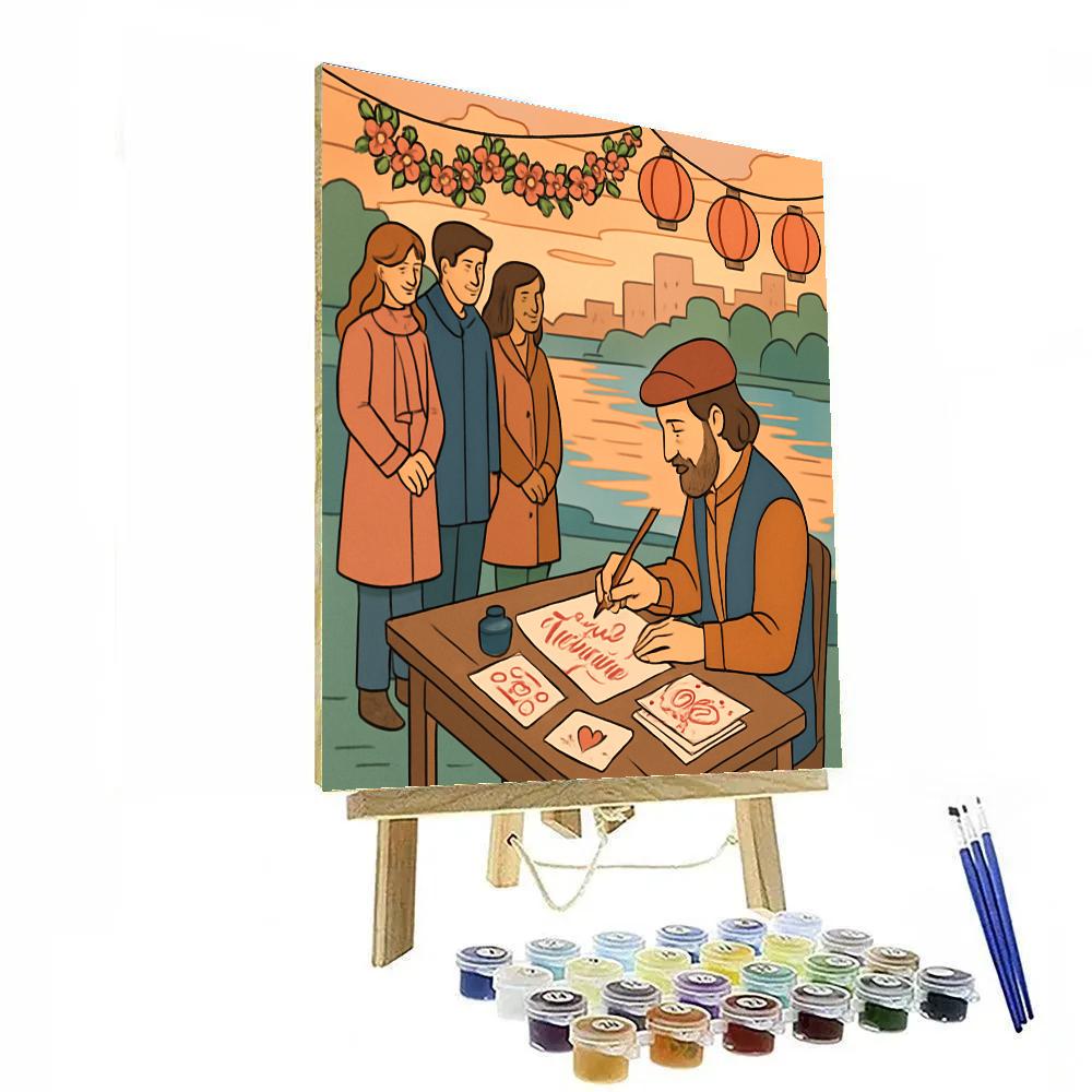 Riverside Calligrapher Valentines Day Commissions paint by number