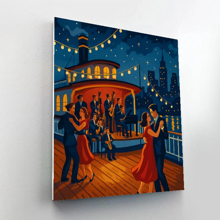 Riverboat Jazz Valentines Day Soiree Numbered painting kits