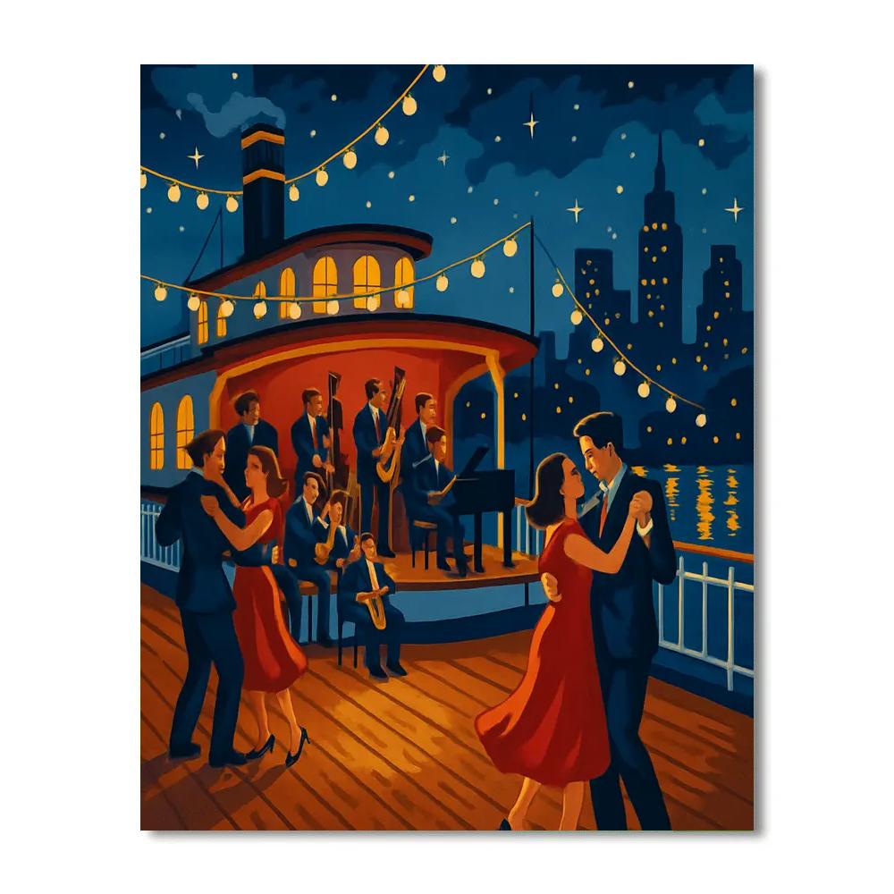 Riverboat Jazz Valentines Day Soiree Numbered painting kits