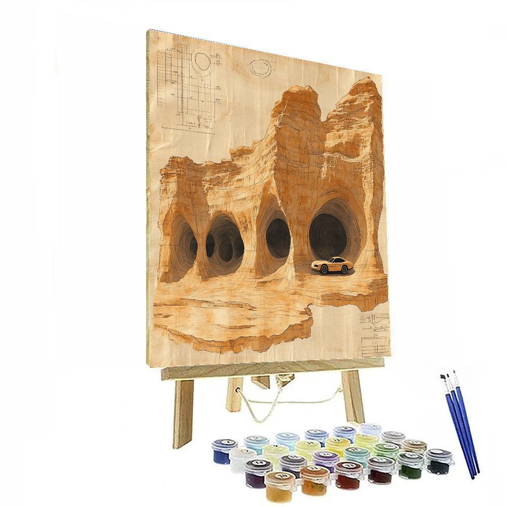Leonardo Da Vinci Inspired Geological Chassis Of Wind And Stone Painting by numbers kit