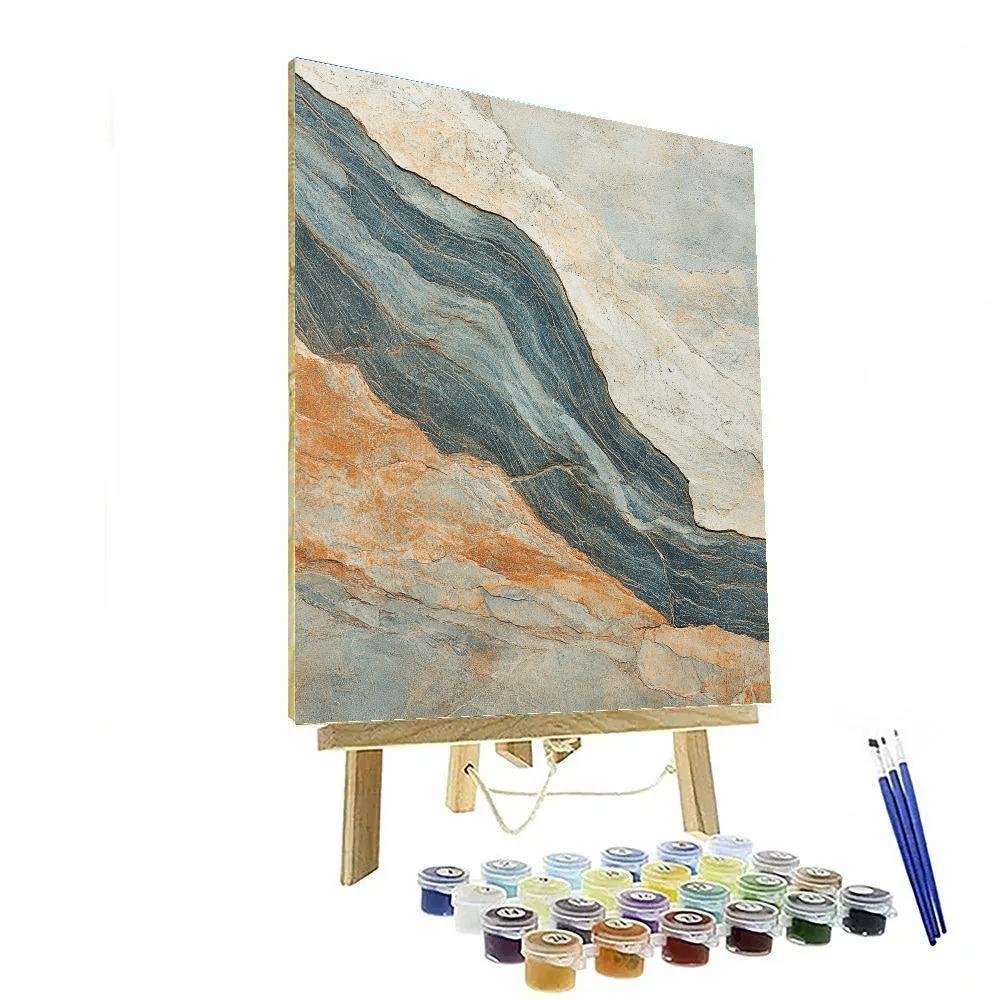 Michelangelo Inspired Aurora Over Granite Ridge paint by color