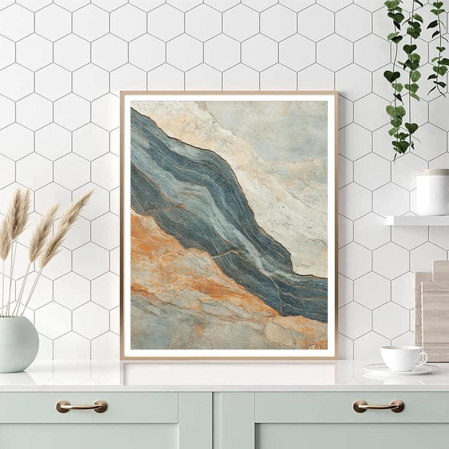 Michelangelo Inspired Aurora Over Granite Ridge paint by color