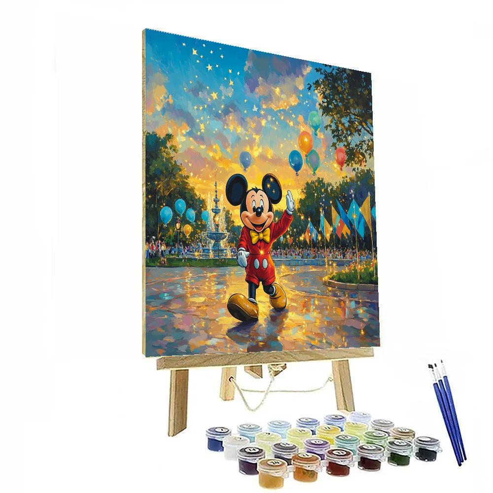 Mickey Mouse Star Park Parade Number painting