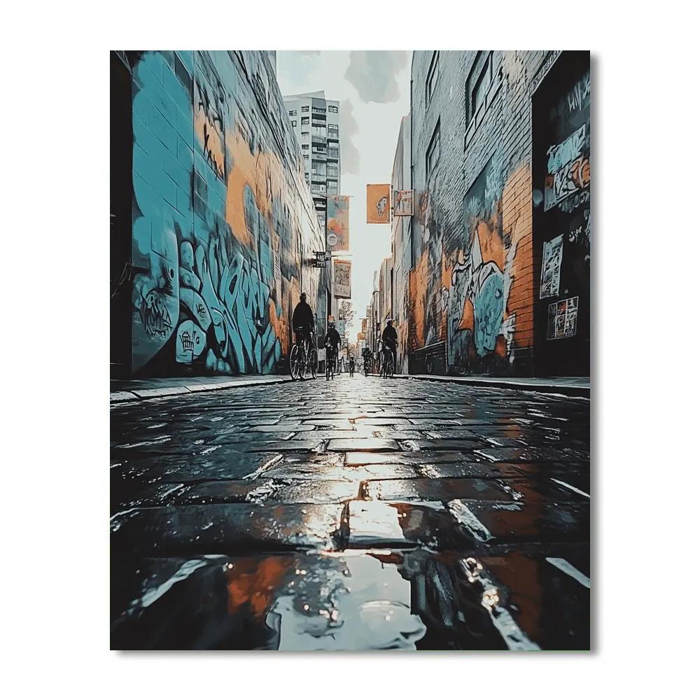 Street Art Lanes Of Hosier Lane Melbourne Australia paint by color