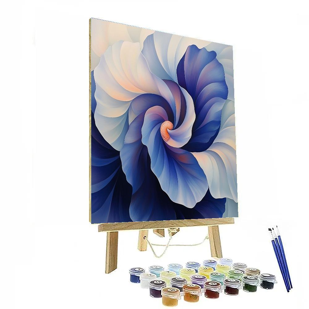 Georgia O’Keeffe Inspired Luminous Iris Canyon Close Up Number painting