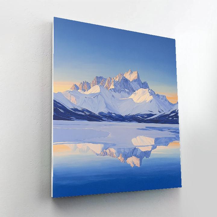 Lawren Harris Inspired Cathedral Range At Polar Dawn Number painting