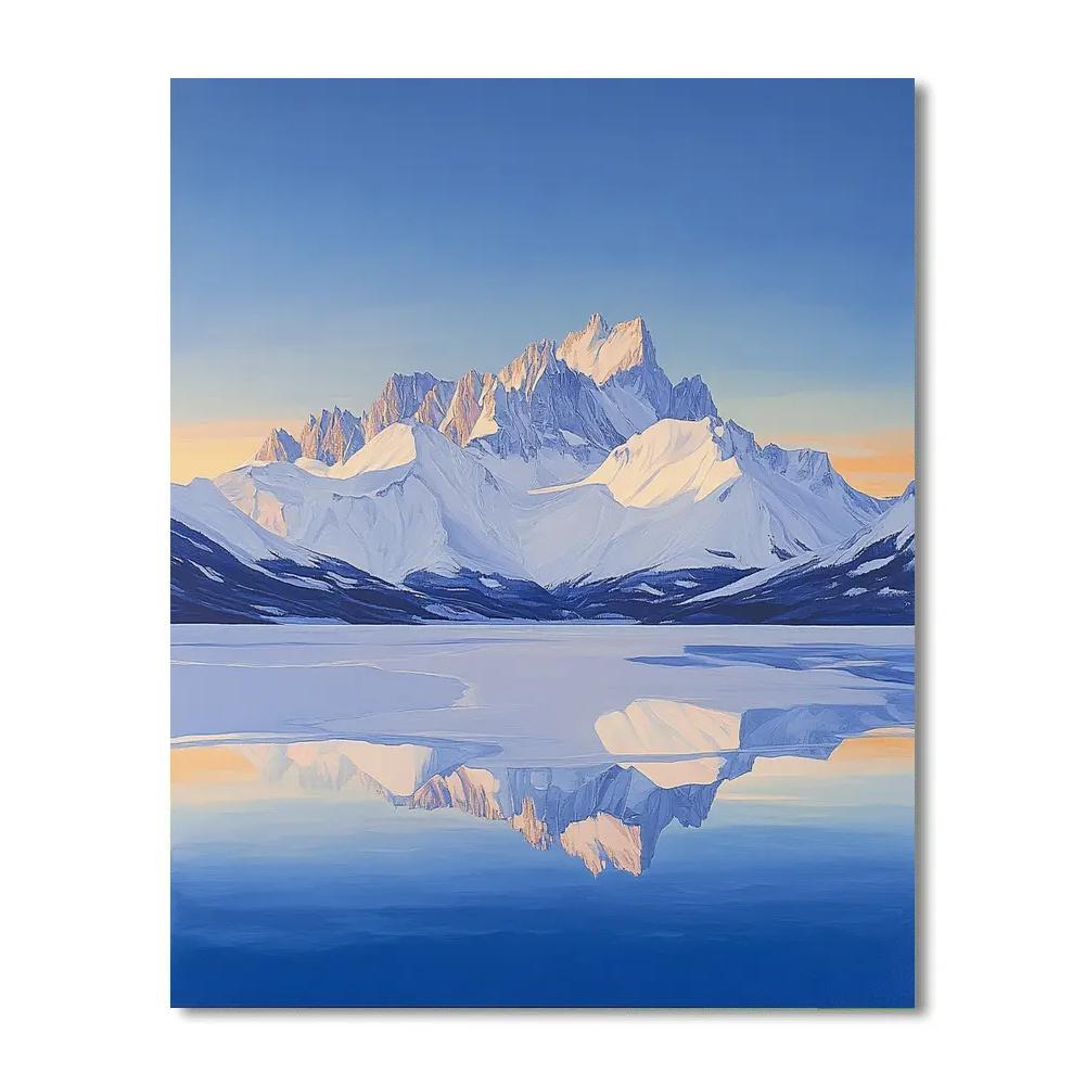 Lawren Harris Inspired Cathedral Range At Polar Dawn Number painting