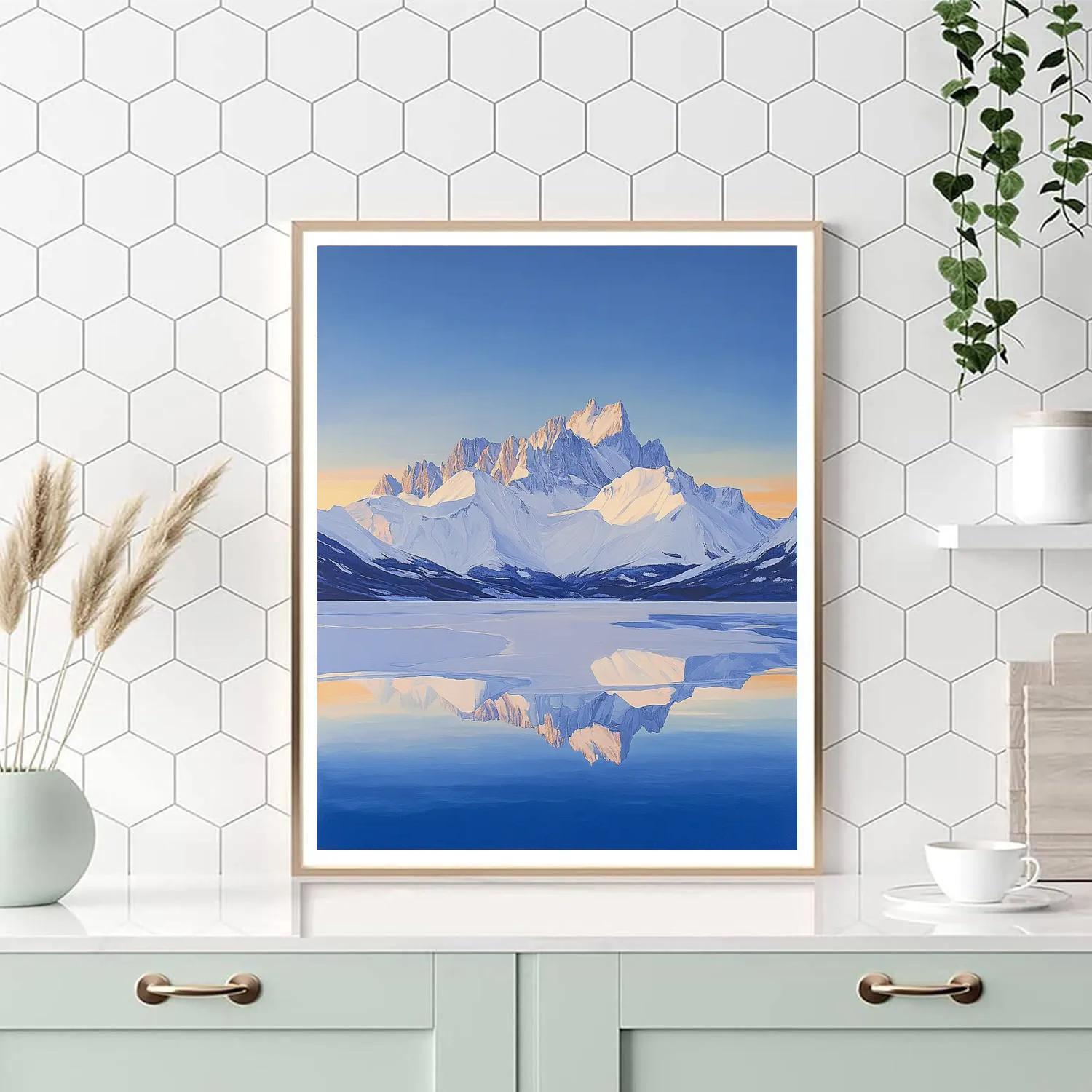 Lawren Harris Inspired Cathedral Range At Polar Dawn Number painting