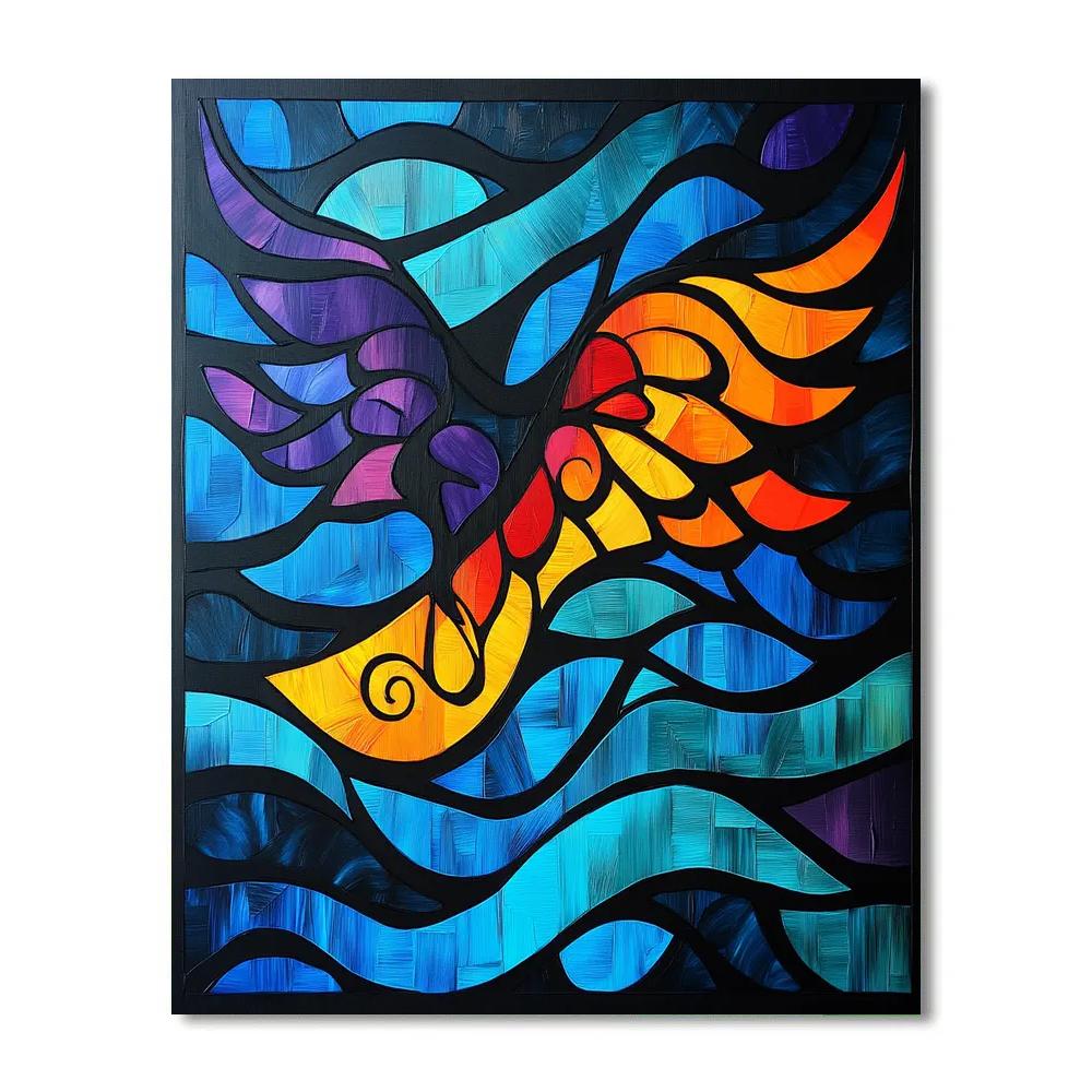 Norval Morrisseau Inspired Thunderbird Of The Storm Rivers Paint by numbers kits