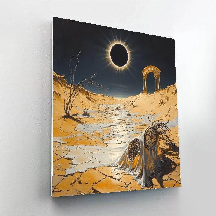 Salvador Dali Inspired Desert Eclipse painting number kit