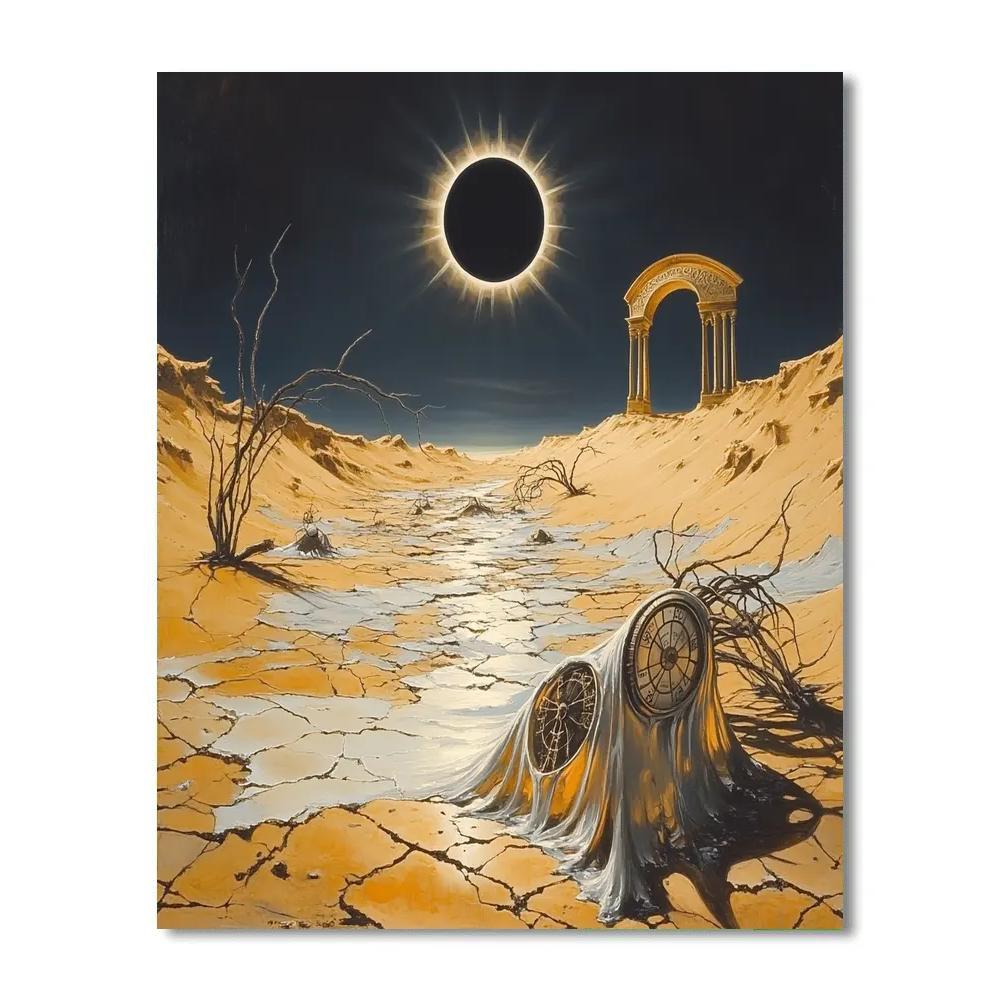 Salvador Dali Inspired Desert Eclipse painting number kit