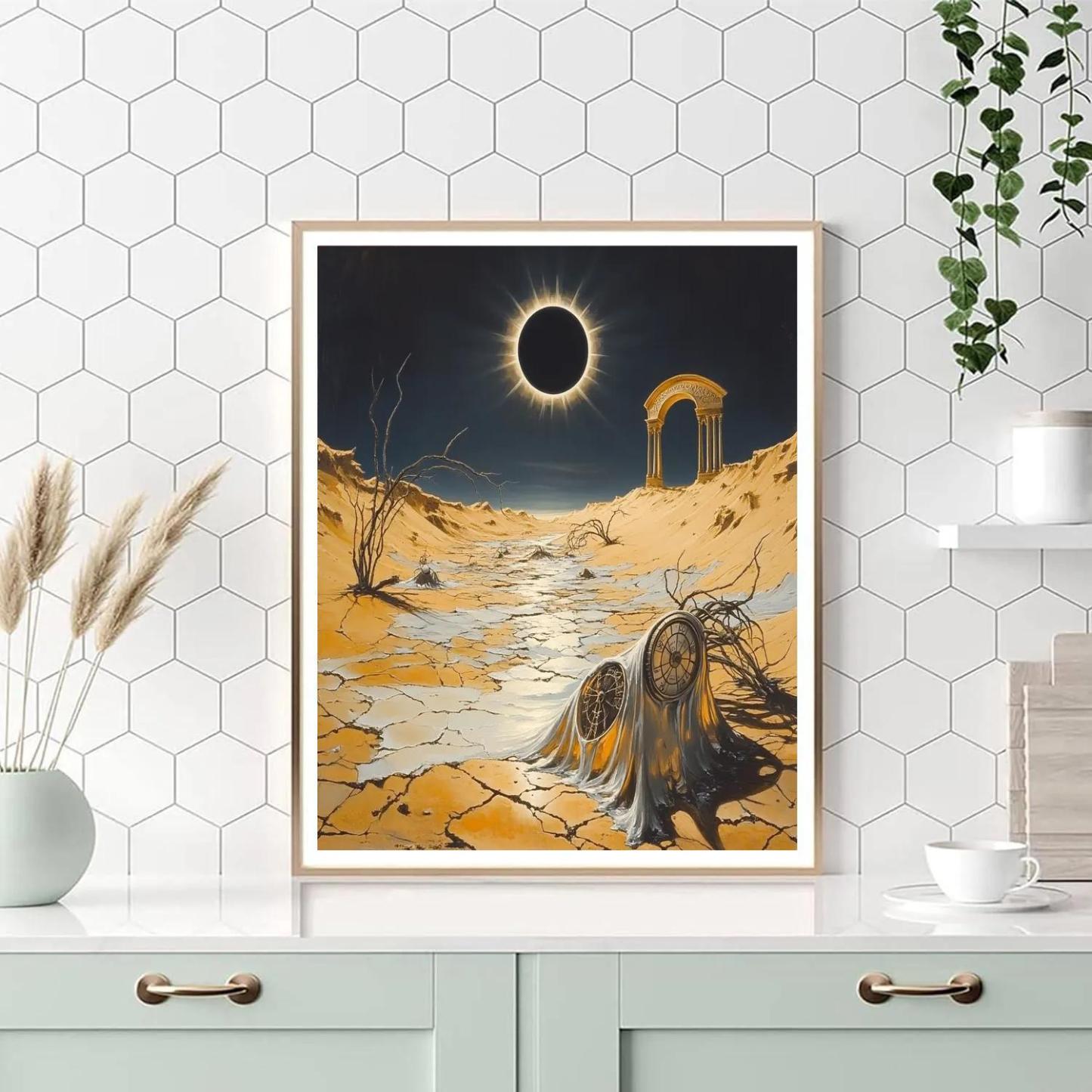 Salvador Dali Inspired Desert Eclipse painting number kit