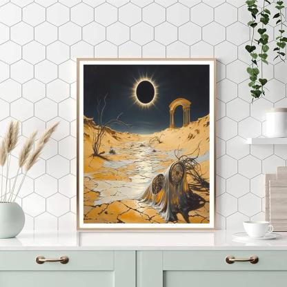 Salvador Dali Inspired Desert Eclipse painting number kit