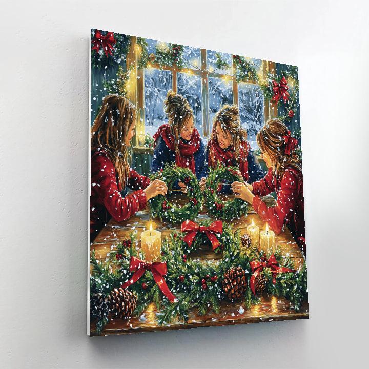 Wreathmakers By The Window paint by color