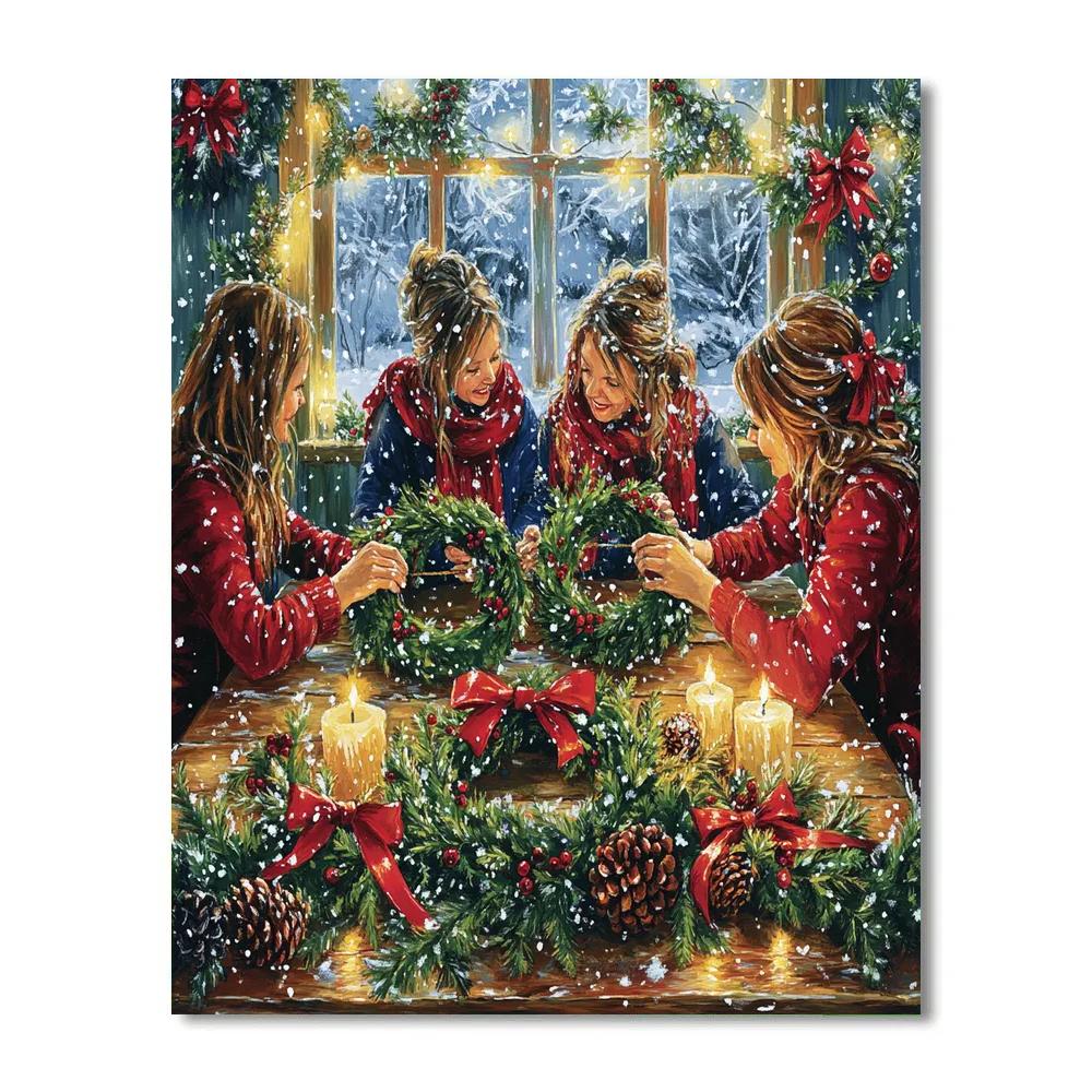 Wreathmakers By The Window paint by color