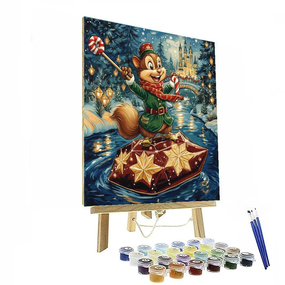 Holiday Parade On The Floating Lantern River Paint by numbers art