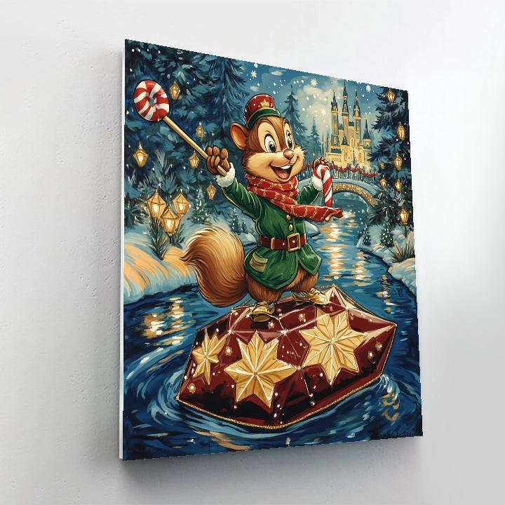 Holiday Parade On The Floating Lantern River Paint by numbers art