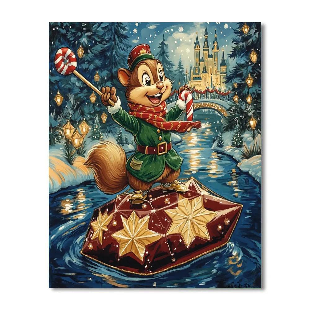Holiday Parade On The Floating Lantern River Paint by numbers art