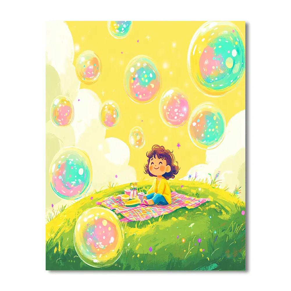 Joy Rainbow Memory Bubble Picnic Paint by numbers kits