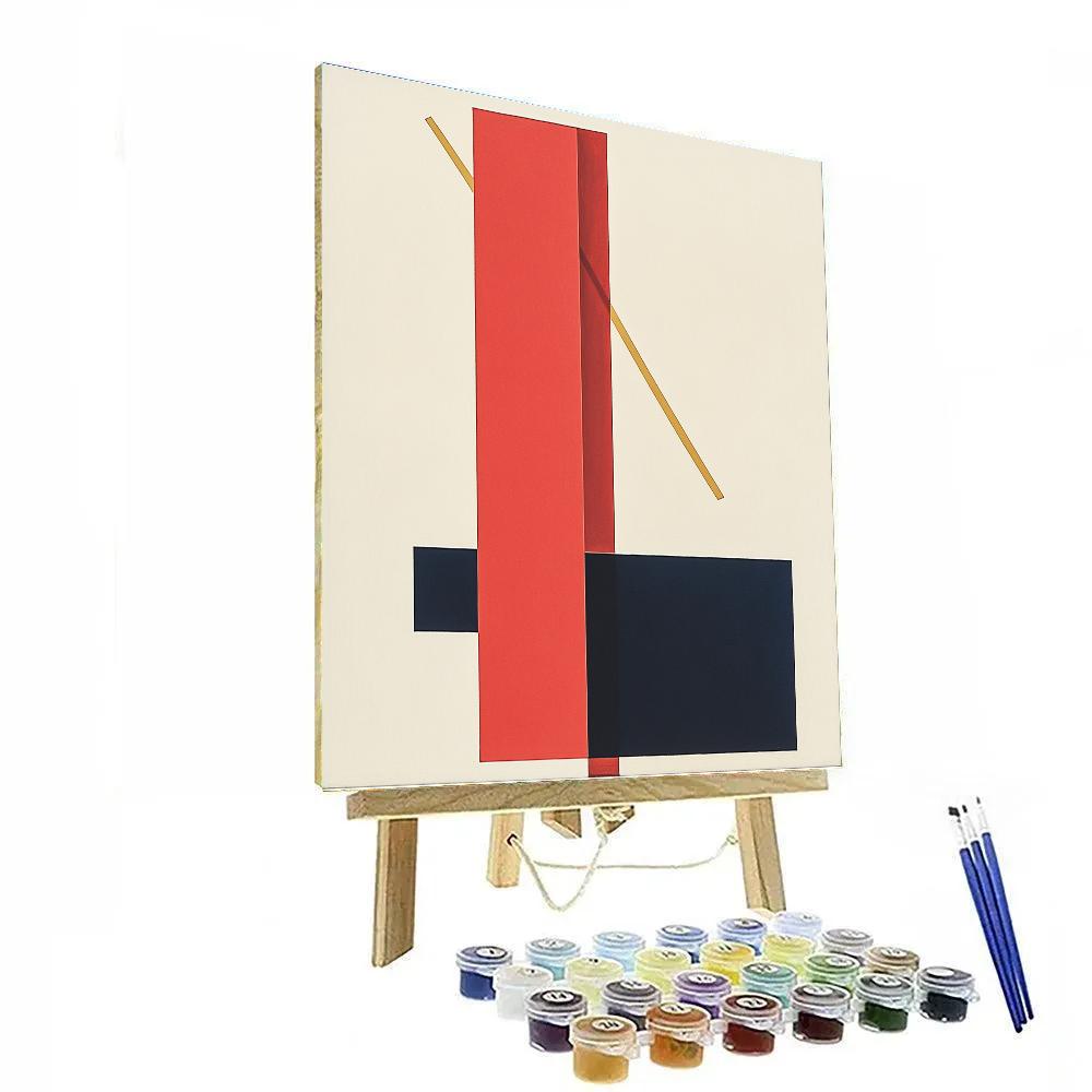 Kazimir Malevich Inspired Pulsar Rhythm Grid painting number kit