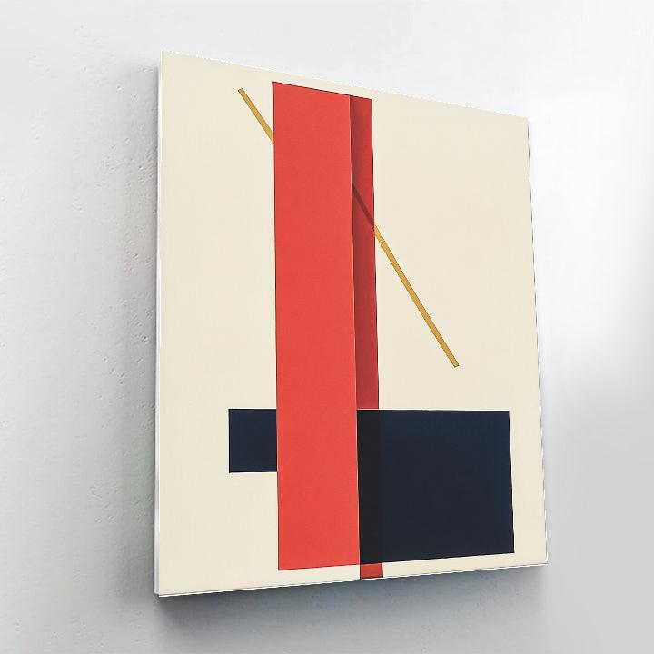 Kazimir Malevich Inspired Pulsar Rhythm Grid painting number kit