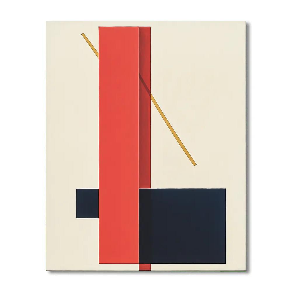 Kazimir Malevich Inspired Pulsar Rhythm Grid painting number kit