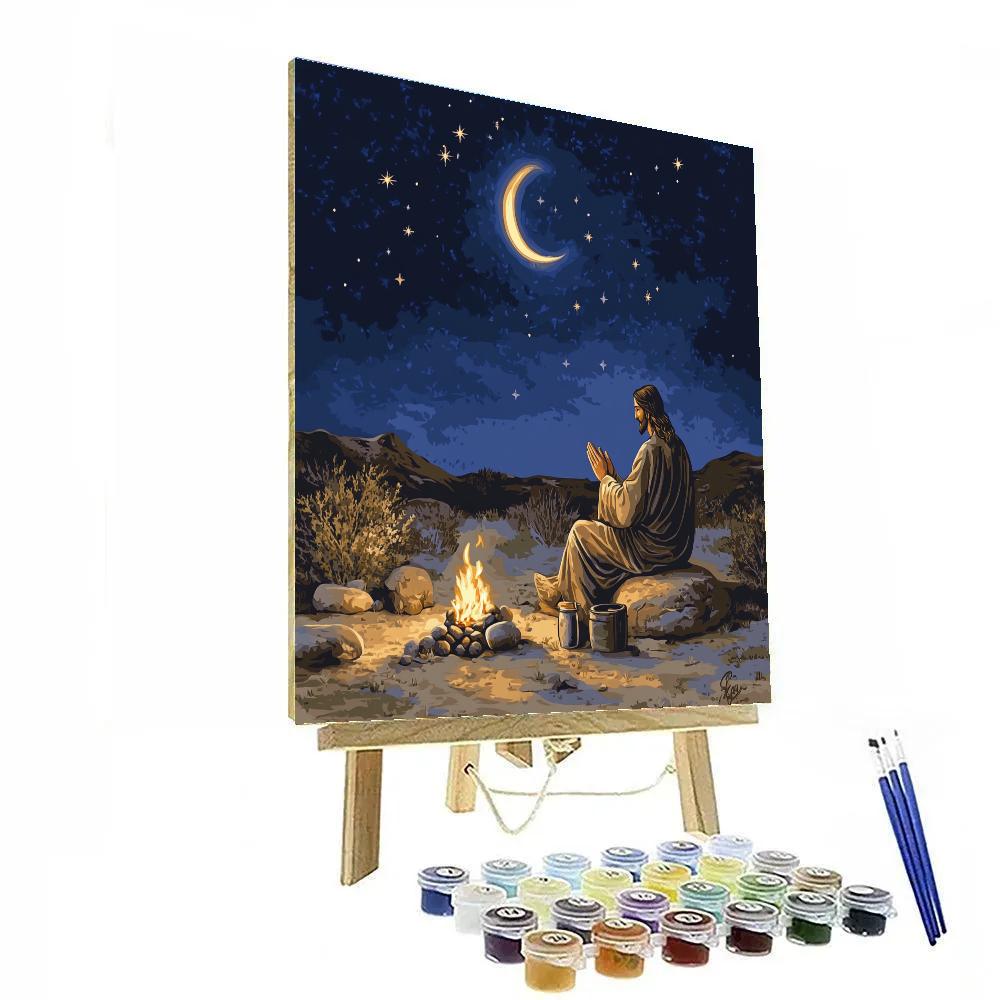 Desert Night Watch Jesus Painting by numbers kit