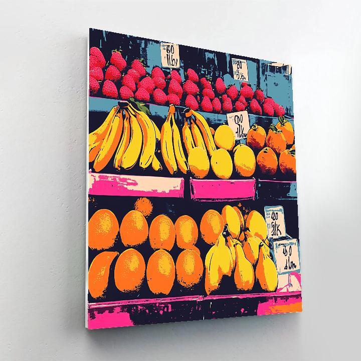 Andy Warhol Inspired Neon Fruit Market DIY paint by numbers