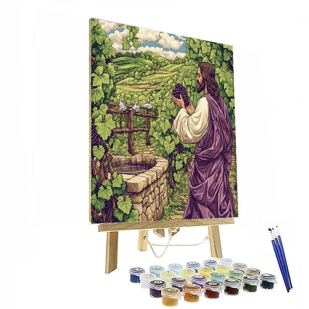 Jesus In The Vineyard Of Mercy painting number kit